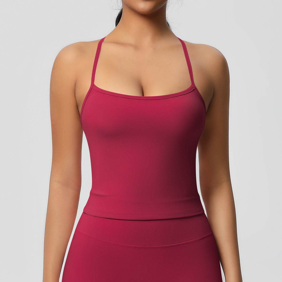 Buycenter Double-Sided Tight Beauty Exercise Vest - Maroon & Black Options - Buy Center