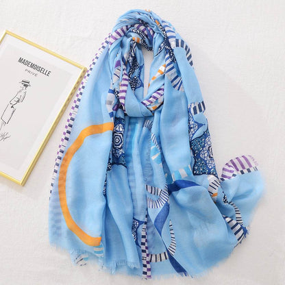 Women's Rose Bronzing Scarf - Versatile Cotton Linen Wrap for Every Occasion - Buy Center