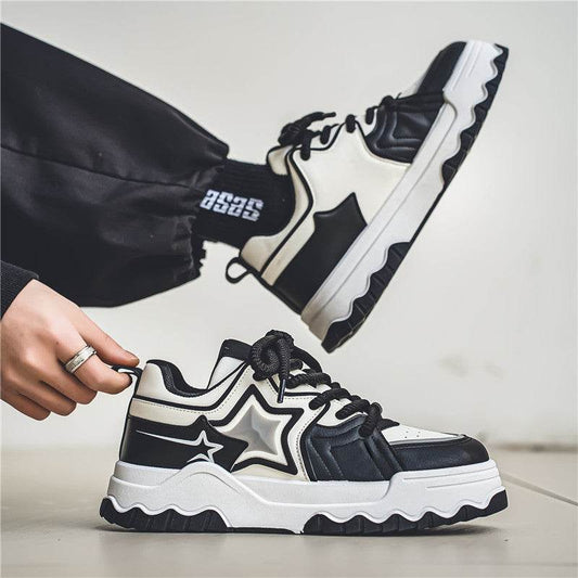 Trendy Men's Casual Shoes - Stylish Color Match with Chunky Heel Design - Buy Center