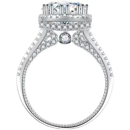 Buycenter Sterling Silver Moissanite Jewelry Ring - Luxury Y Design - Buy Center