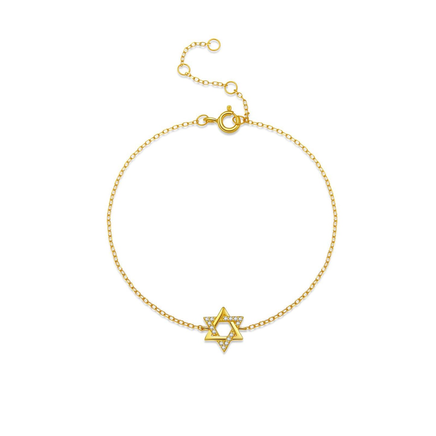 Buycenter S925 Sterling Silver Hexagonal Star Bracelet - Affordable Luxury - Buy Center