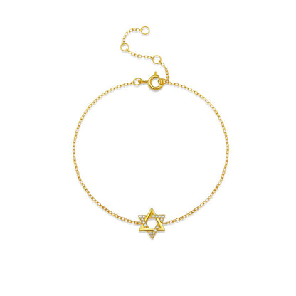 Buycenter S925 Sterling Silver Hexagonal Star Bracelet - Affordable Luxury - Buy Center