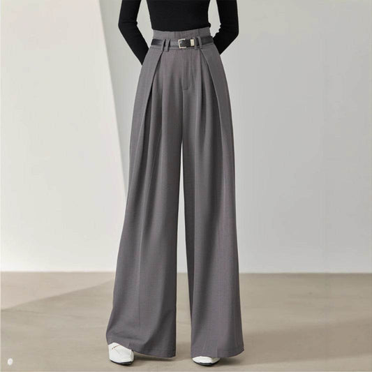 Women's High Waist Wide Leg Pants - Stylish Bud-Shaped Design for 2025 - Buy Center