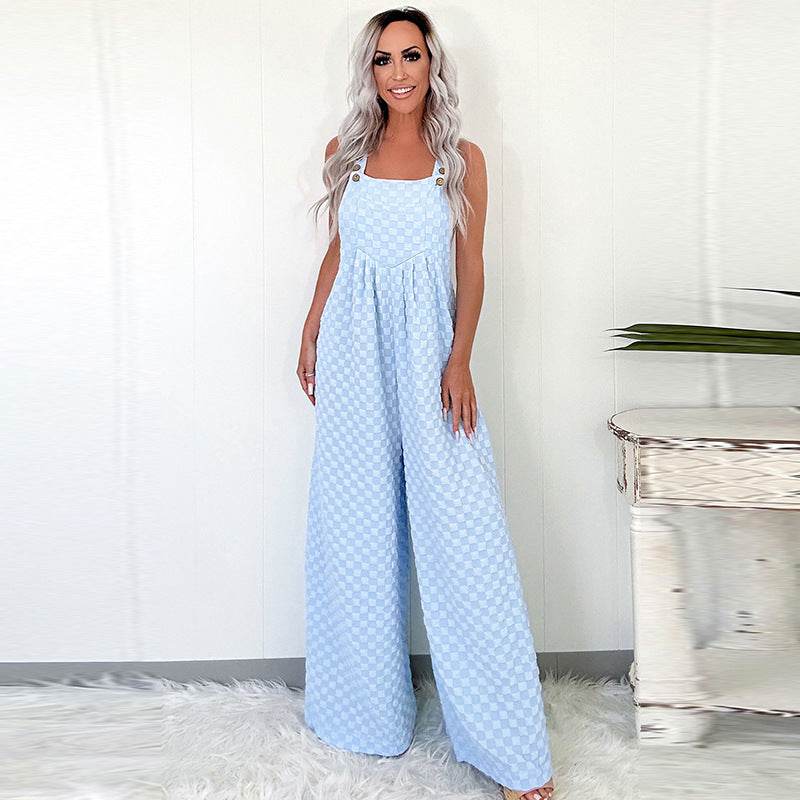 Women's Trendy Plaid Jumpsuit - Stylish Romper for Every Occasion - Buy Center