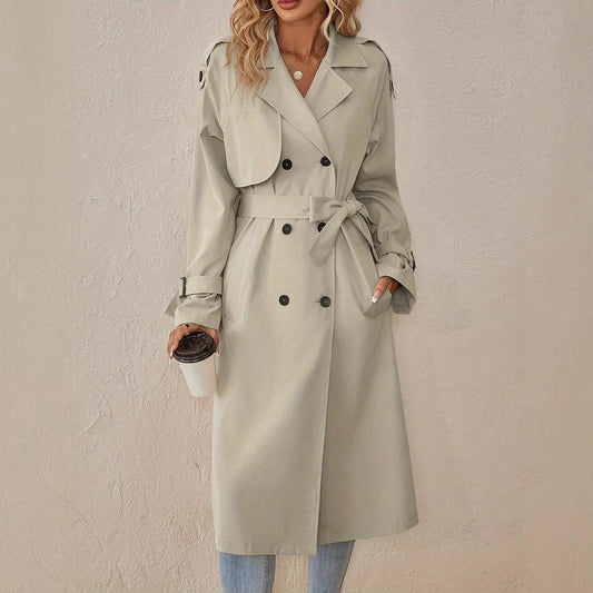 European Style Belt Trench Coat for Women - Sophisticated Fall Fashion 2025 - Buy Center