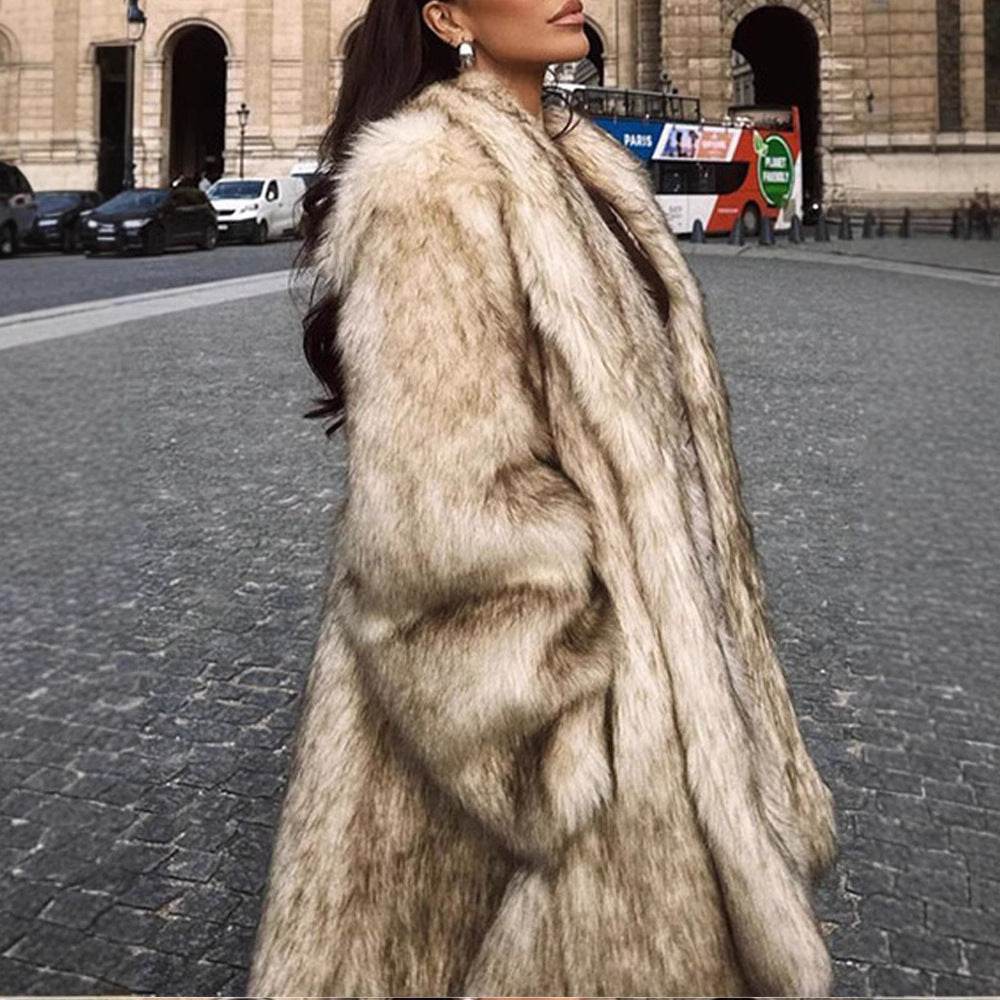 Women's Casual Furry Jacket - Stylish Lapel, Warm & Comfortable - Buy Center