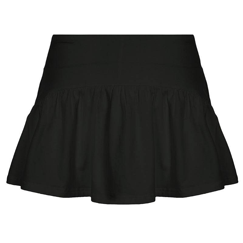 Buycenter V-Neck Hollow Out Exercise Skirt Suit - Solid Color & Sexy Style - Buy Center