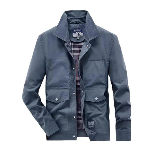 Versatile Loose Workwear Coat - Stylish Turn-Down Collar, Sizes M-5XL - Buy Center