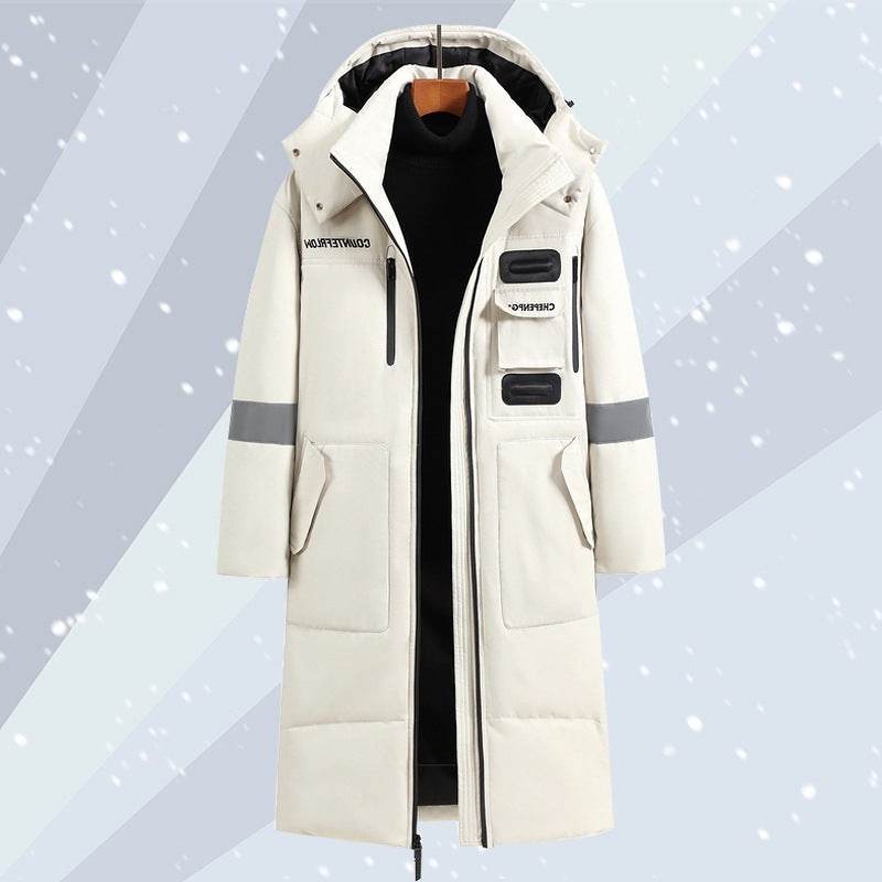 Men's Cold-Proof Down Jacket - Stylish, Below-Knee Winter Outerwear - Buy Center