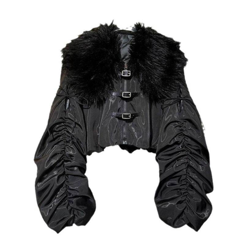Chic Big Fur Collar Down Jacket - Stylish Women's Winter Coat 2025 - Buy Center