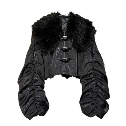 Chic Big Fur Collar Down Jacket - Stylish Women's Winter Coat 2025 - Buy Center
