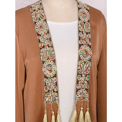Women's Two-Piece Cardigan Set with Tassel Pendant - Cozy & Stylish