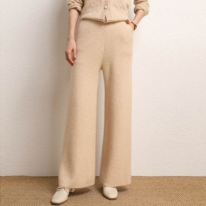 Women's High Waist Wide Leg Pants - Stylish Velvet Casual Fashion 2025 - Buy Center