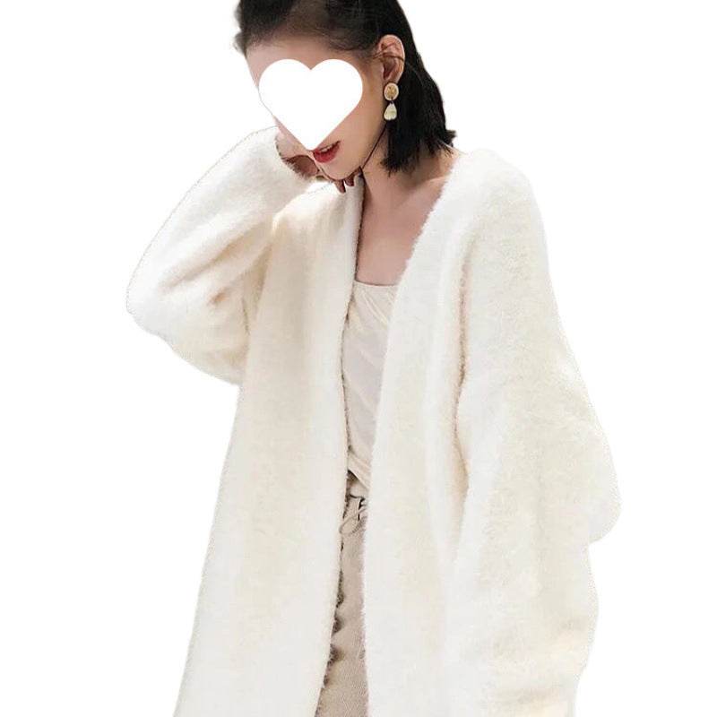 Mink-like Wool Cardigan for Men - Thick Mid-length Stylish Sweater - Buy Center