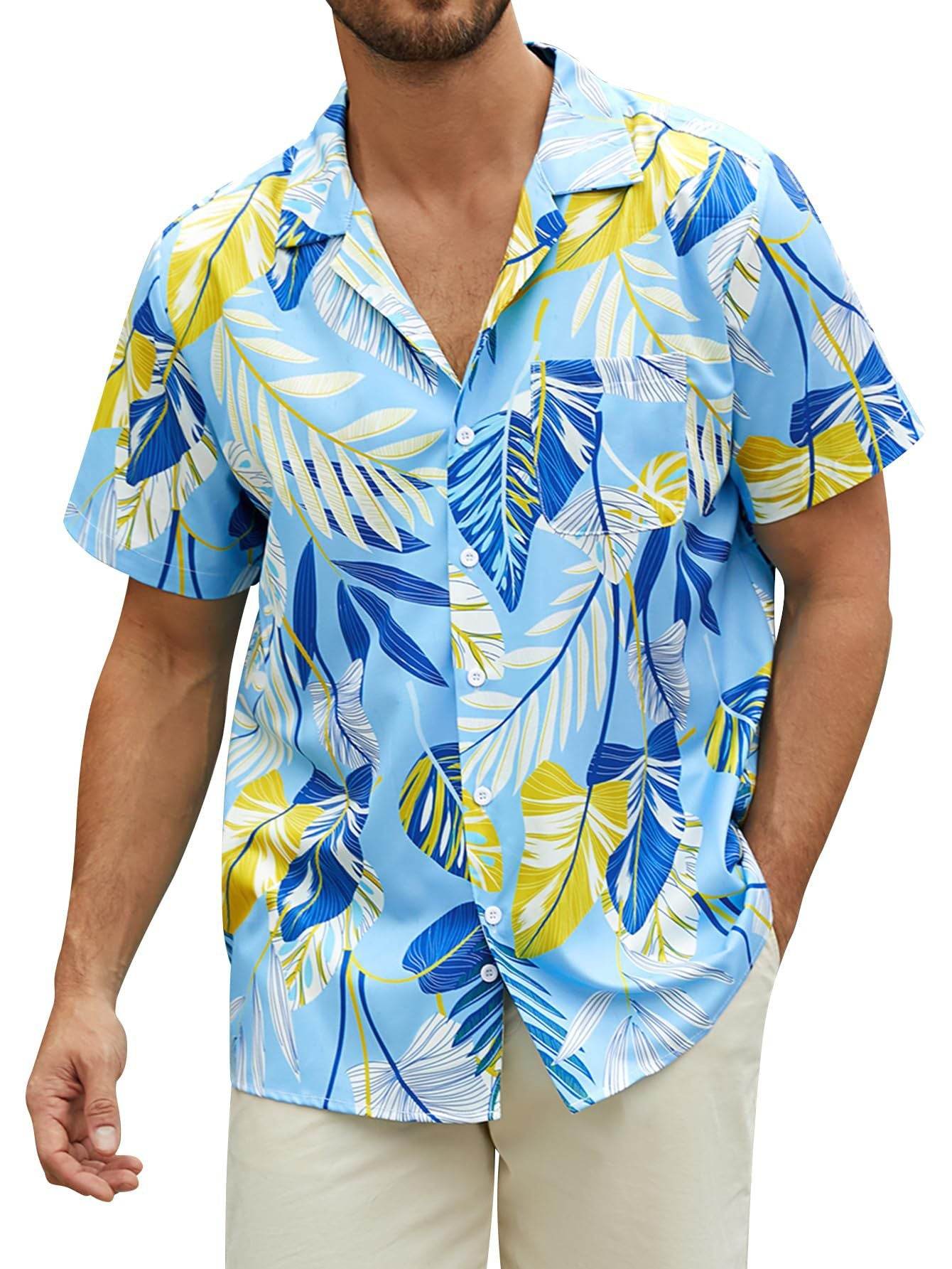 Vibrant Floral Men's Hawaiian Shirt - Personalized 3D Printed Style - Buy Center