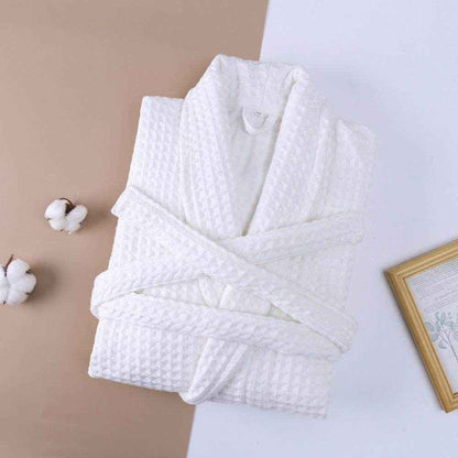 Unisex Cotton Double Waffle Long Robe - Cozy, Stylish & Multi-Purpose