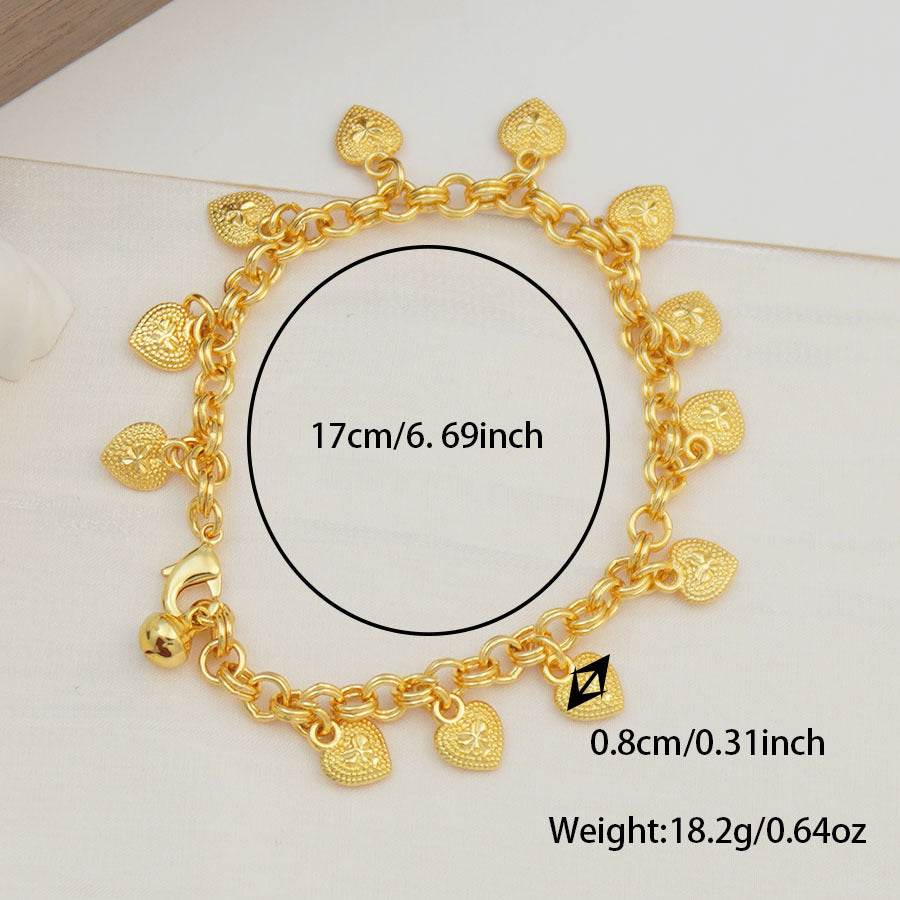 Buy Center Elegant Heart-Shaped Bracelet Set - 12 Stylish Women's Accessories - Buy Center