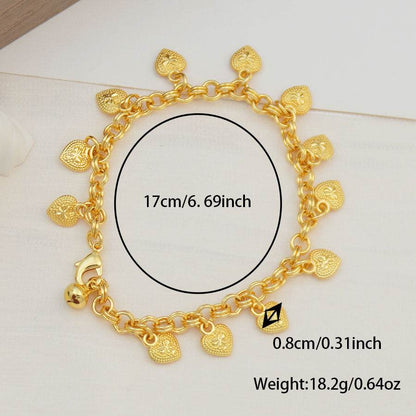 Buy Center Elegant Heart-Shaped Bracelet Set - 12 Stylish Women's Accessories - Buy Center