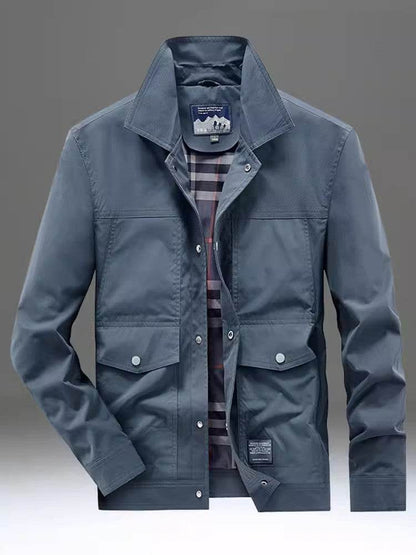 Versatile Loose Workwear Coat - Stylish Turn-Down Collar, Sizes M-5XL - Buy Center
