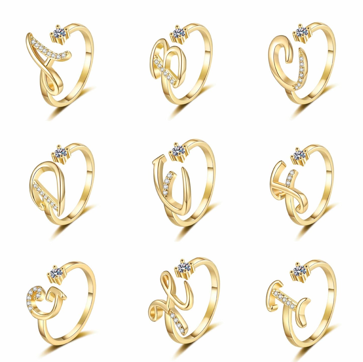 Buycenter 26 English Letters Fashion Ring - Affordable Luxury Jewelry - Buy Center