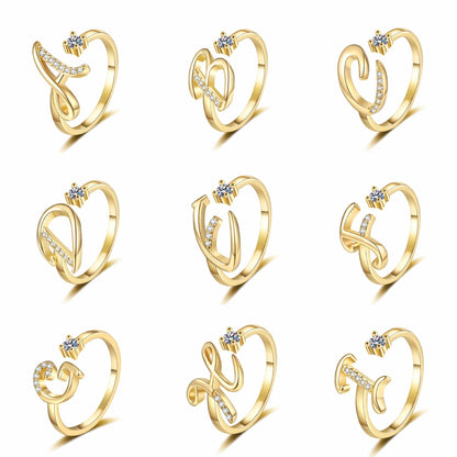 Buycenter 26 English Letters Fashion Ring - Affordable Luxury Jewelry - Buy Center