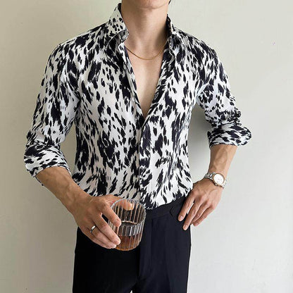 Personalized Men's Slim Fit Shirt - Black & White Plaid Design, Sizes M-4XL - Buy Center