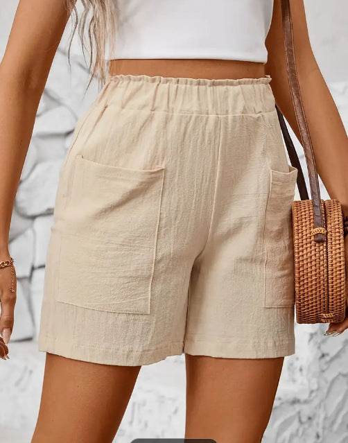 Trendy High Waist Stretch Shorts for Women - Casual & Comfortable Fit - Buy Center
