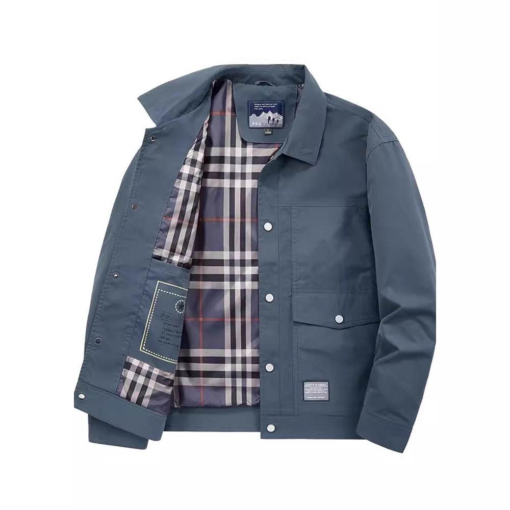 Versatile Loose Workwear Coat - Stylish Turn-Down Collar, Sizes M-5XL - Buy Center