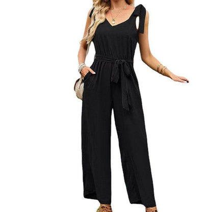 Elegant Solid Color Jumpsuit for Women - Stylish & Comfortable Fit - Buy Center