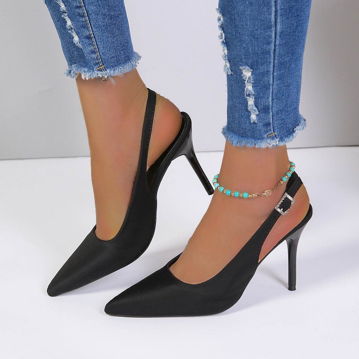 Buycenter Trendy Closed Toe High Heel Sandals - Stylish Women’s Footwear - Buy Center