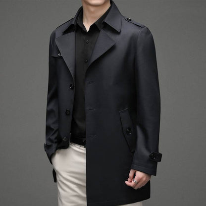High-End Plus Size Men's Trench Coat - Casual Stylish Jacket 2025 - Buy Center