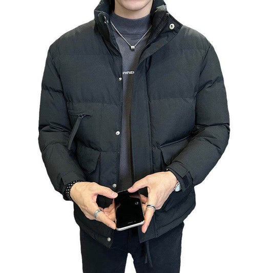 Thickened Cotton Jacket - Stylish Stand Collar Coat for All Seasons - Buy Center