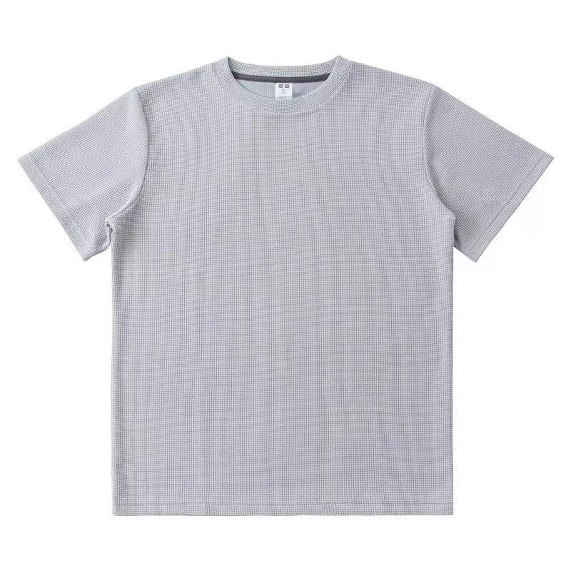 Men's Loose Fit Short-Sleeved T-Shirt - Mercerized Cotton, Solid Colors - Buy Center