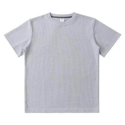 Men's Loose Fit Short-Sleeved T-Shirt - Mercerized Cotton, Solid Colors - Buy Center