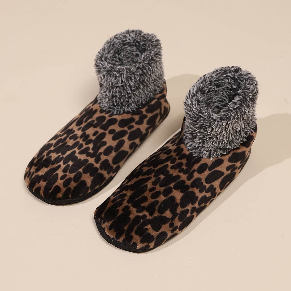 Plus Size Leopard Print Socks - Warm & Cozy Style for Women - Buy Center