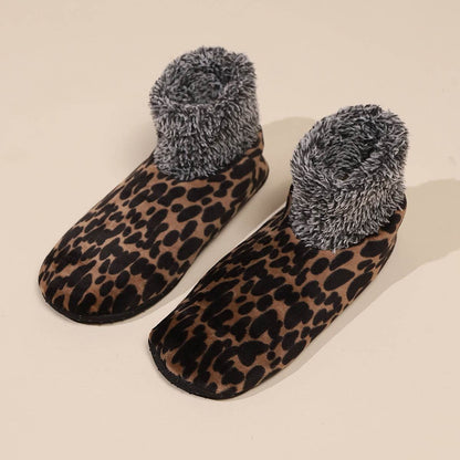 Plus Size Leopard Print Socks - Warm & Cozy Style for Women - Buy Center