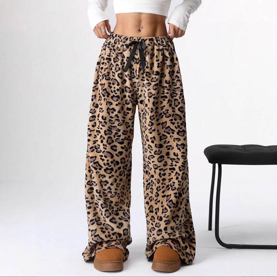Trendy Leopard Print Wide Leg Pants - Chic Style for Every Occasion - Buy Center