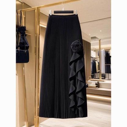 French Rose A-Line Skirt for Women - Stylish Geometric Design in Free Size - Buy Center