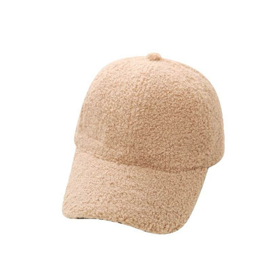 Korean Style Lambswool Baseball Cap - Elegant Fit for Women 2025 - Buy Center