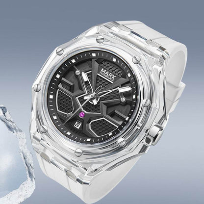 Buy Center Luminous Waterproof Quartz Watch - Stylish Acrylic & Silicone - Buy Center