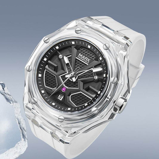 Buy Center Luminous Waterproof Quartz Watch - Stylish Acrylic & Silicone - Buy Center