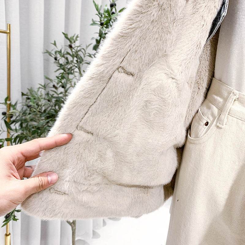 Women's Loose Denim Coat - Casual Fleece-Lined Basic Jacket 2025 - Buy Center