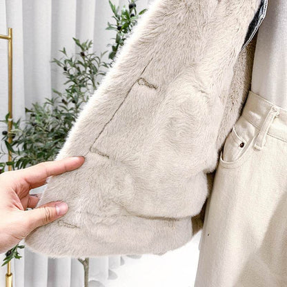 Women's Loose Denim Coat - Casual Fleece-Lined Basic Jacket 2025 - Buy Center