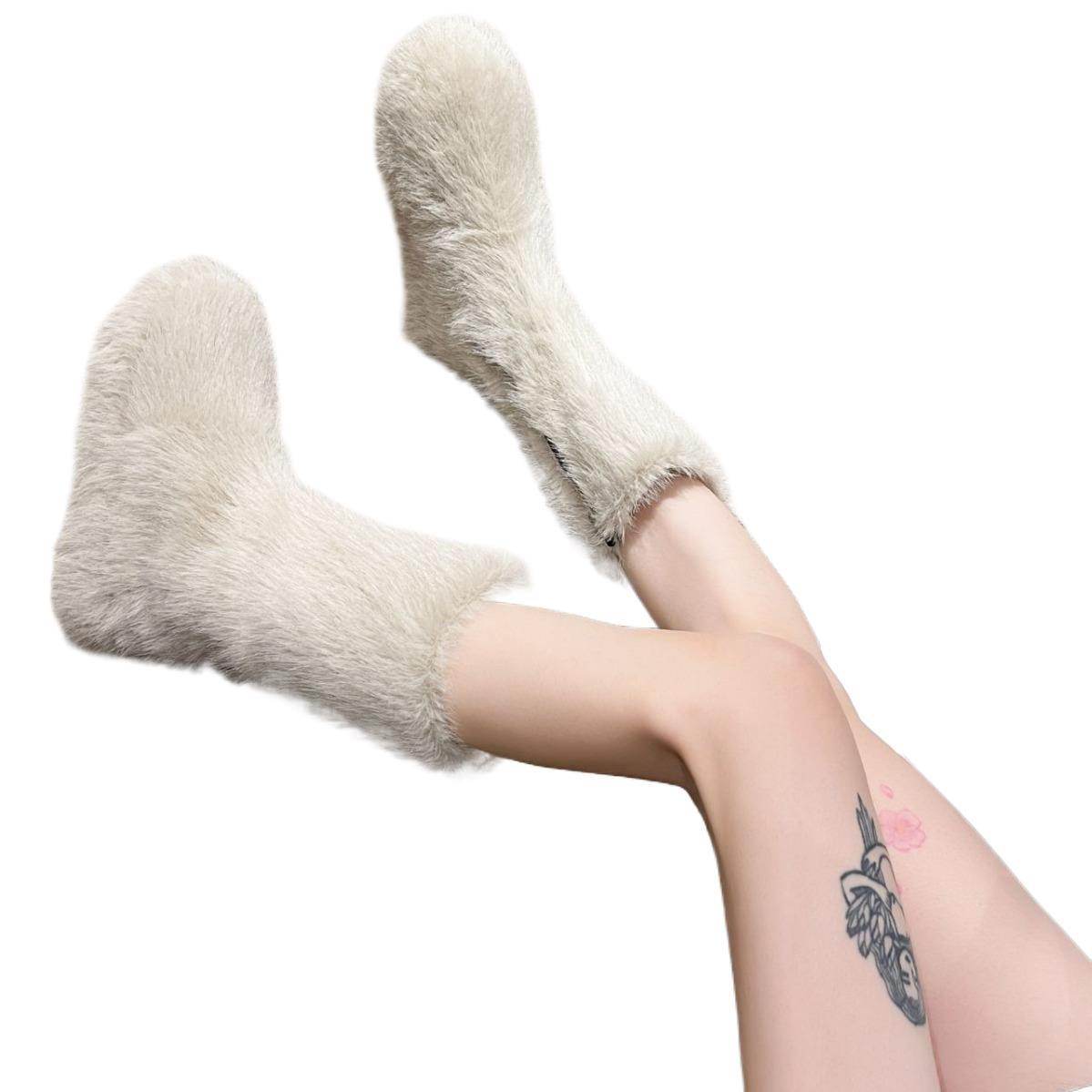 Stylish Women's Fleece-Lined Cotton Boots - Thick Bottom, Thermal Insulated - Buy Center