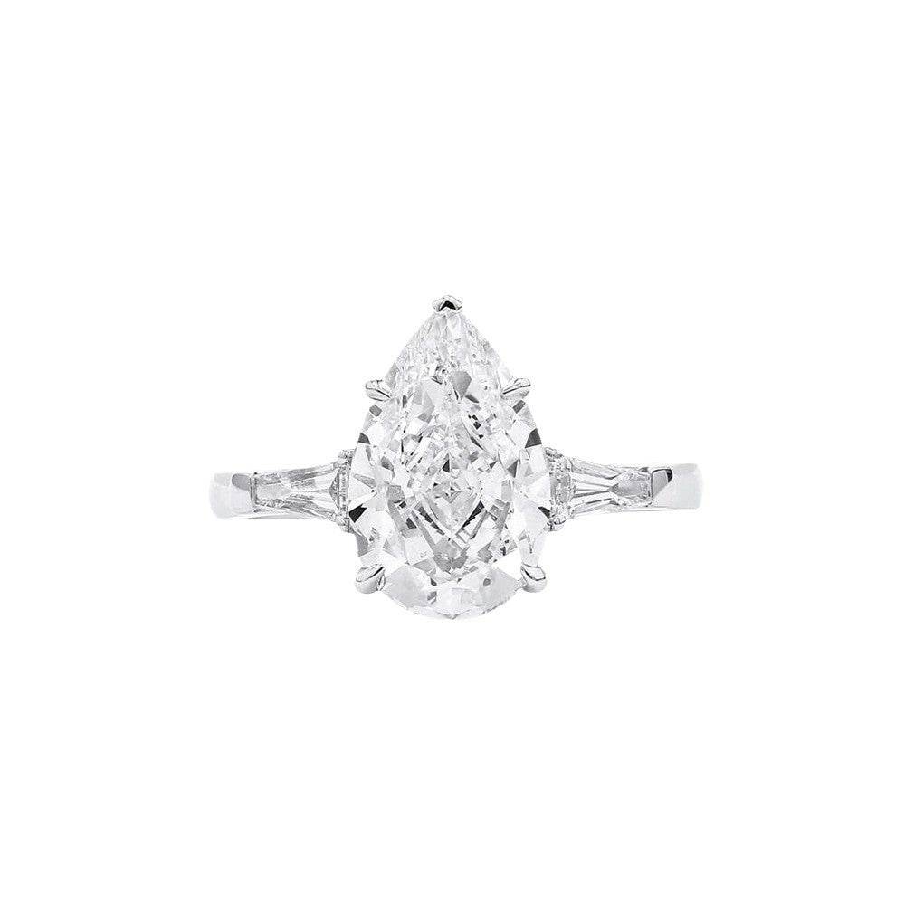 Buycenter S925 Sterling Silver Ring - Women's Elegant Platinum Plated Design - Buy Center