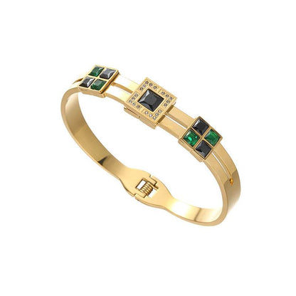 Buy Center 18K Gold Light Luxury Titanium Steel Bracelet - Full Body Design - Buy Center