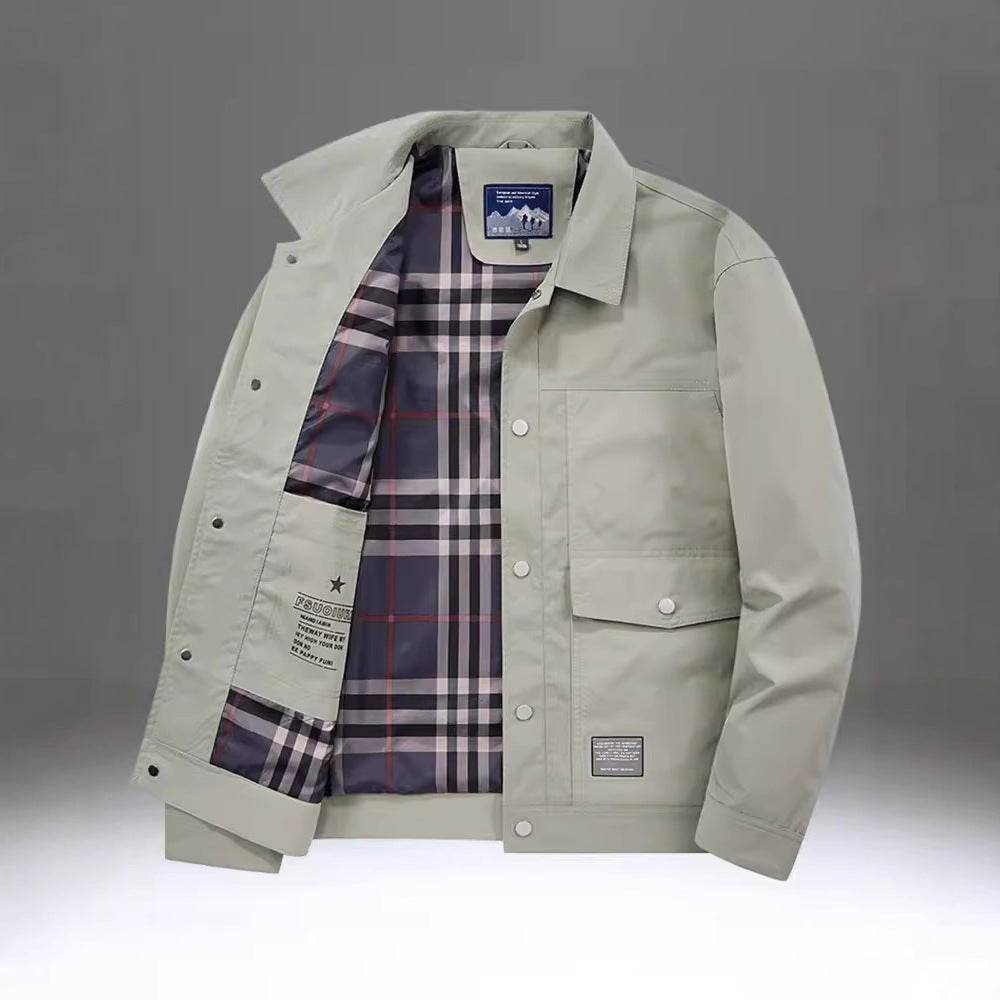 Versatile Loose Workwear Coat - Stylish Turn-Down Collar, Sizes M-5XL - Buy Center