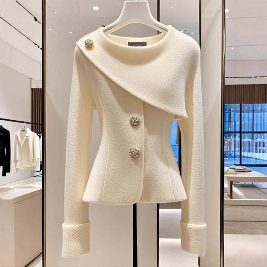 Buycenter Classic White Coat - Medium Thickness Women's Jacket - Buy Center