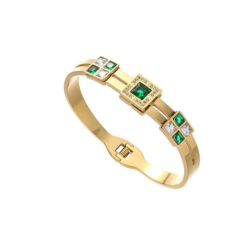 Buy Center 18K Gold Light Luxury Titanium Steel Bracelet - Full Body Design - Buy Center