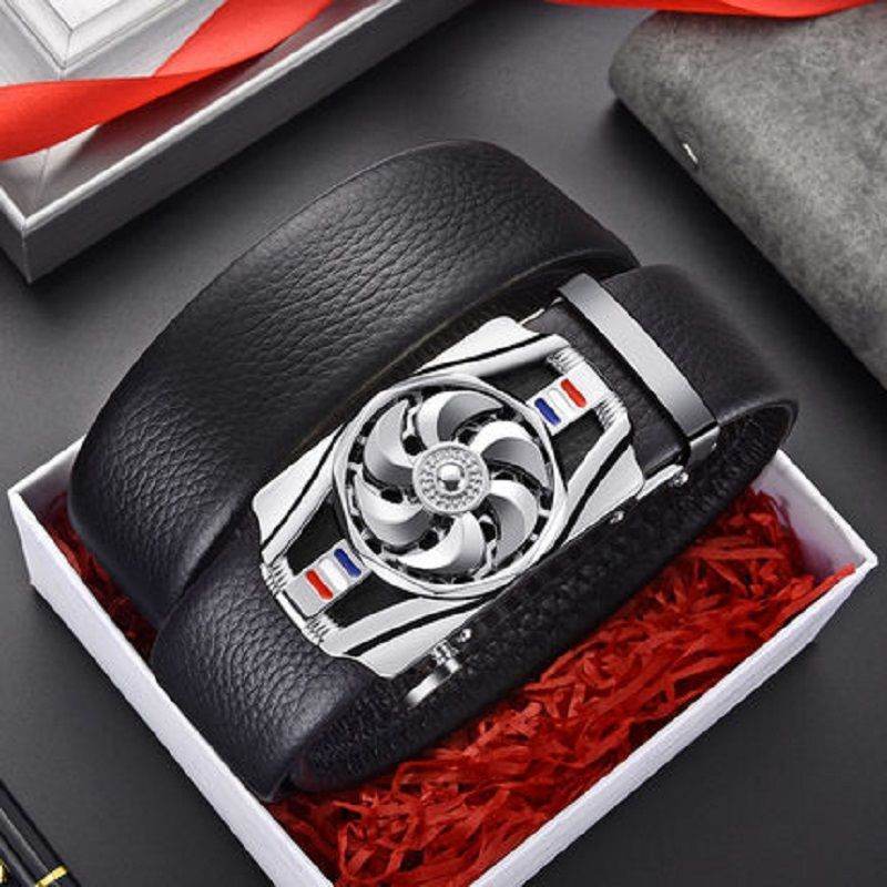 Good Luck Coming Men's Leather Belt - Stylish Click Belt for Professionals - Buy Center